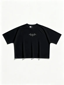 BATMAN X SHEIN STYNVO Men T-Shirts - Black - View 2
