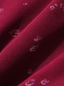DAZY Lettuce Trim Tee & Shorts PJ Set - Burgundy - View 7