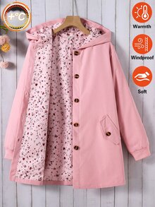Tween Girls Coats - Berwarna merah muda - View 1