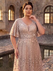 Serin Plus Size Mother Of The Bride Dresses - Champagne - View 1