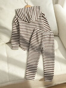 SHEIN 年輕女孩外套套裝 - 棕色 - 查看 2