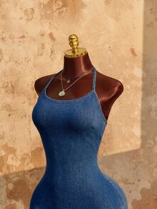 Amplova Women Denim Dresses Fall/Winter - Blue - View 5