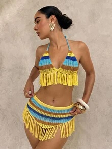 SHEIN Glamour Women Cover Ups - Multicolor - View 3