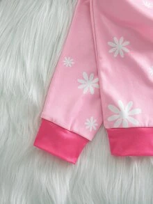 Genkimix Kids 女童 1件聖誕印花睡衣上衣 & 1件睡褲 睡衣套裝 - 粉色 - 查看 5