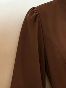 SHEIN Franclia 女式長連身裙 - 棕色 - 查看 3