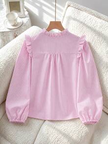 SHEIN Blusas Niñas (8-12) - Rosa - Ver 2