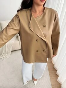 Enliva Chaquetas de talla grande - Albaricoque - Ver 6