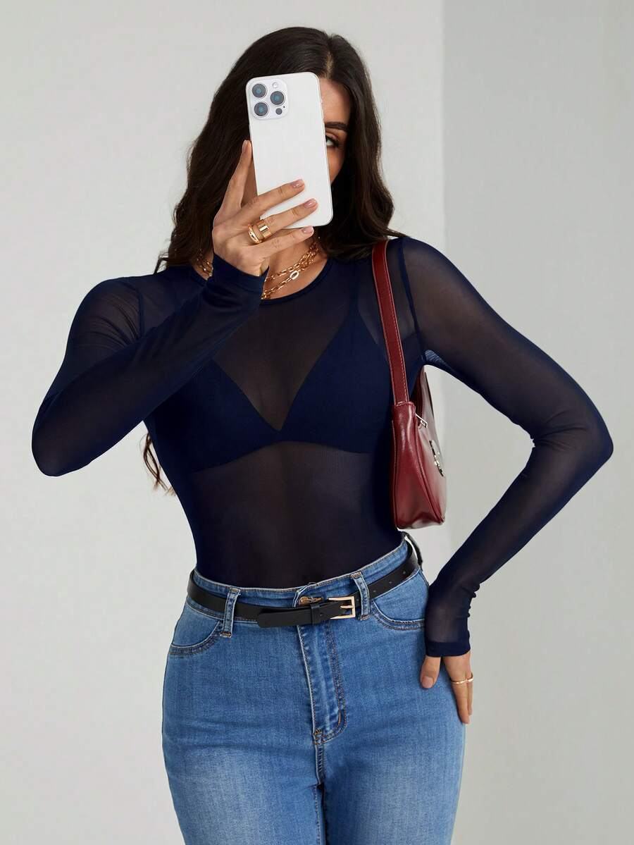 SHEIN Tall 女士連體衣 - 藏蓝色 - 查看 1