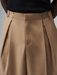 STYNVO Pantalones de hombre para oficina y trabajo, color caqui, casual de otoño - Albaricoque - Ver 5