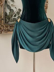 Lovelzi Two Tone Ruched Side Tube Cocktail Dress - Dark Green - View 7