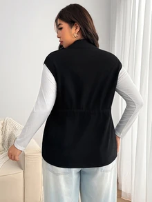 Enliva Manteaux grandes tailles - Noir - Voir 2