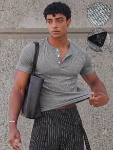ESTAVOR Men T-Shirts - Grey - View 10