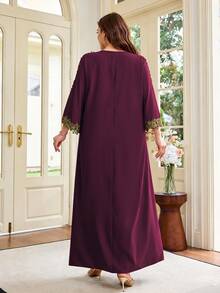 Al Najma Plus Size Arabian Dresses - Red Violet - View 2