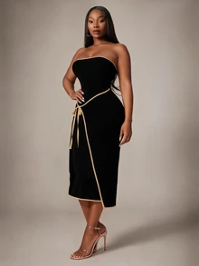 Radiana Plus Size Dresses - Multicolor - View 4