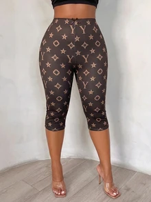 SHEIN SXY 大碼緊身褲 - 棕色 - 查看 7