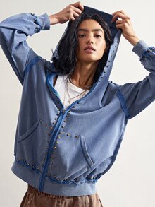 Bohemela 女士衛衣和連帽衫 - 藍色 - 查看 2