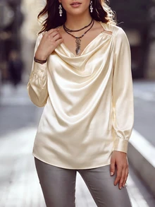 Velvienne Blusas Talla Grande Otoño - Albaricoque - Ver 9
