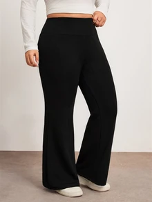 Enliva Plus Size Leggings - Black - View 4