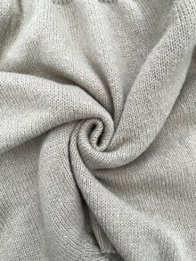 Easowa Solid Batwing Sleeve Sweater Dress - Khaki - View 6