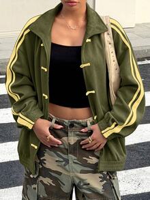 Muchica Cazadoras de talla grande - Verde militar - Ver 6