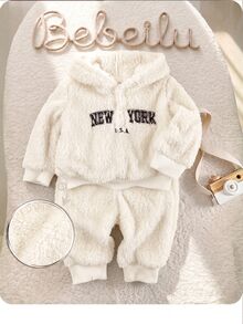 SHEIN 新生兒嬰兒套裝 中性色 - 米色 - 查看 1