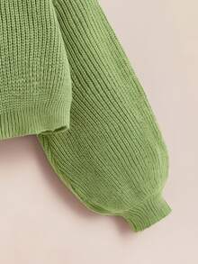 SHEIN Essnce Plus Size Cardigans - Green - View 3
