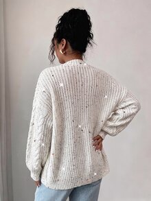 SHEIN Raffinéa Women Cardigans - Beige - View 2