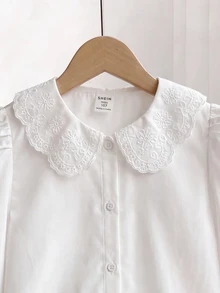 SHEIN Tween Girls Blouses - White - View 3