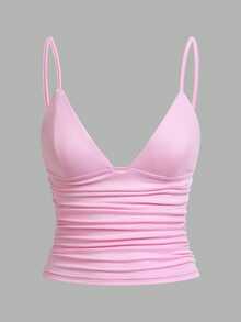 SHEIN EZwear 3件組女款背心與細肩帶上衣 - 彩色 - 查看 4