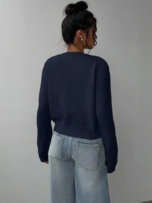 SHEIN BASICS 櫻桃刺繡前開扣開襟衫 - 彩色 - 查看 2