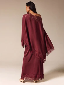 COSMINA Women Skirts Dinner Party Burgundy Summer Elegant - Red Violet - View 3
