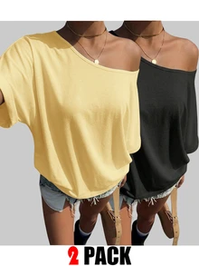 Muchica 2PCS Women T-Shirts - Multicolor - View 7