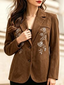 Linhara CURVE Plus Size Coats - Coffee Brown - View 4