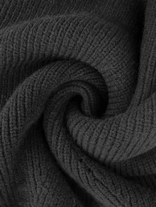 Vionelle Sweater Ukuran Besar untuk Makan Malam Formal, Kencan Malam, Malam Hari, Hitam Putih, Musim Gugur, Kasual, Peri, Peri, Imut, Musim Dingin - Hitam - View 7