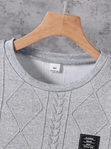 SHEIN Tween Boys Sweatshirts - Grey - View 4