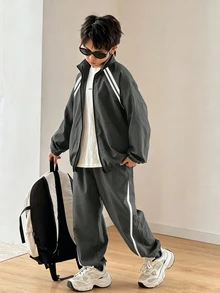 Teen Boys Outerwear Co-Ords - Dark Grey - View 1