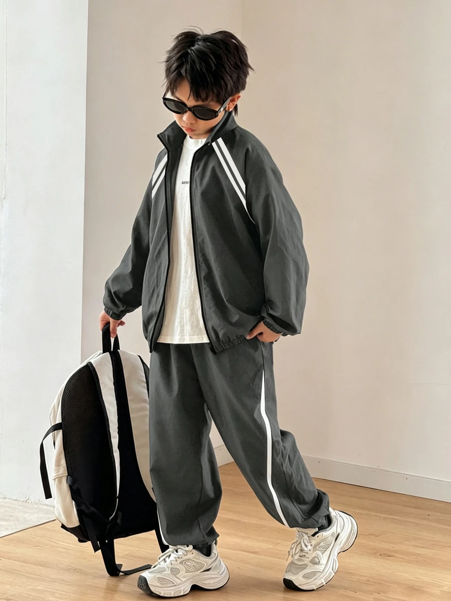 Teen Boys Outerwear Co-Ords - Dark Grey - View 1