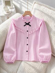 SHEIN Blusas Niñas (8-12) - Rosa - Ver 1