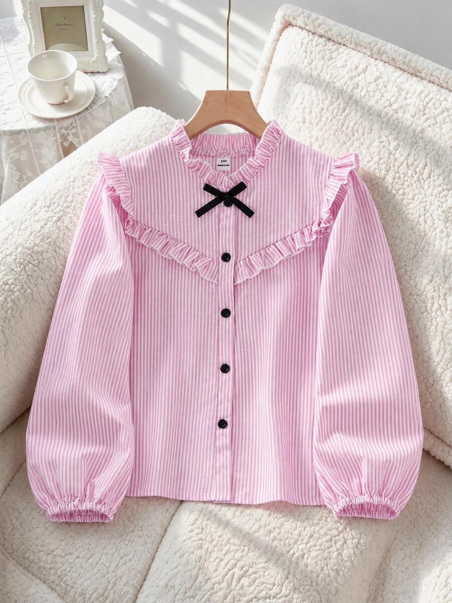 SHEIN Blusas Niñas (8-12) - Rosa - Ver 1