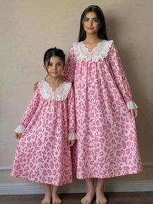 SHEIN LMoss Kids 女童（小）家居服 - 淺粉色 - 查看 4