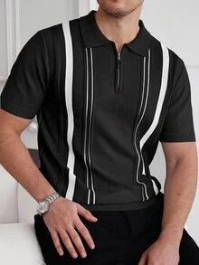 Core Aspect Men Knit Tops - Black - View 3