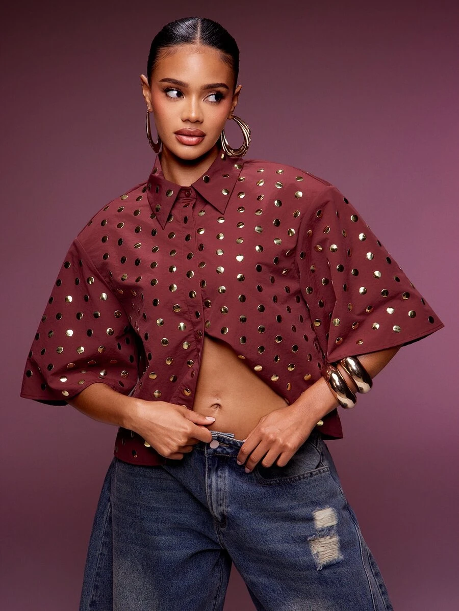 Denimoi Women Blouses & Shirts - Burgundy - View 1