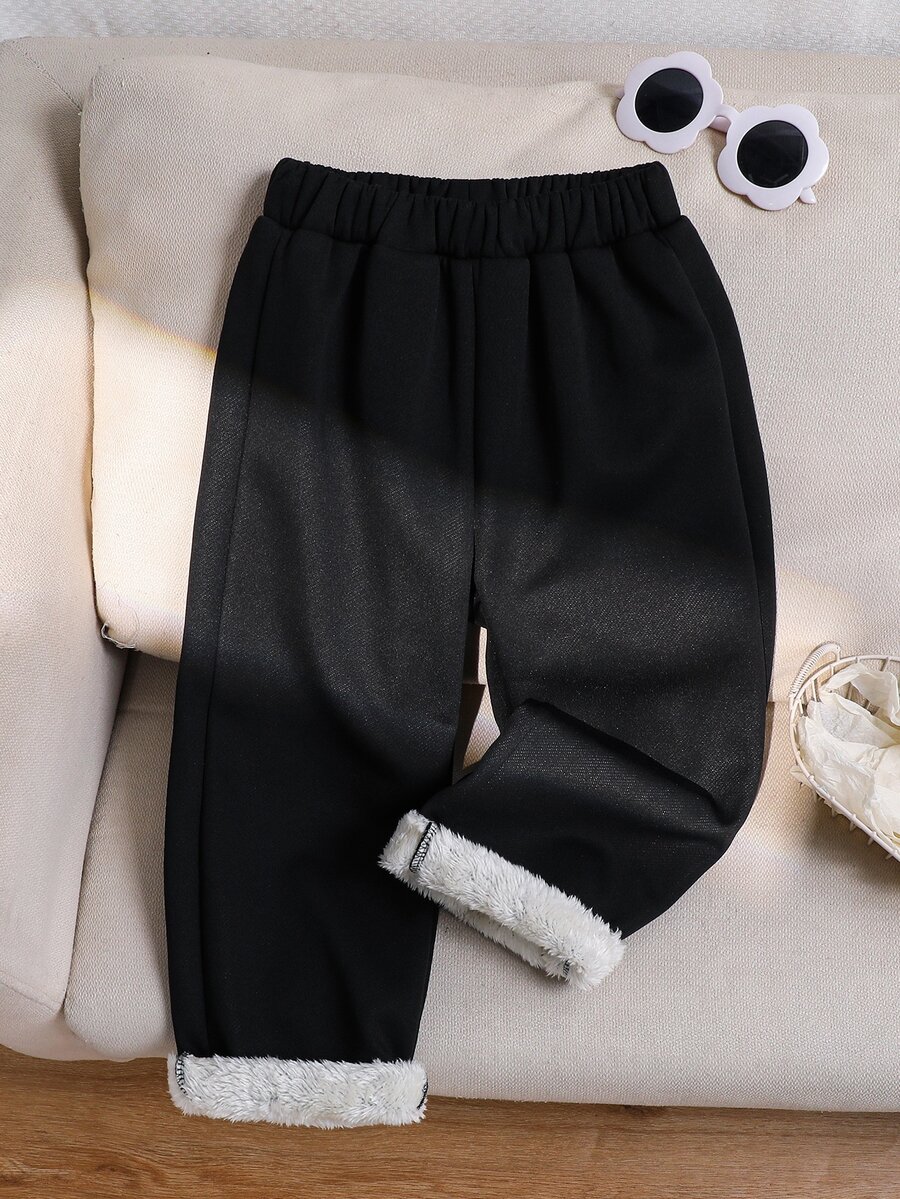 SHEIN Young Girls Pants - Black - View 1