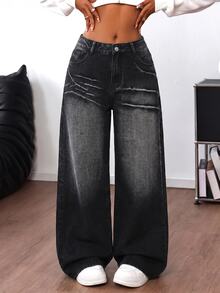 SHEIN Women Jeans - Black - View 3
