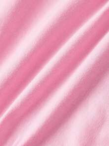 ROMWE Y2K Atasan Halter Berkerut Motif Dandelion Dopamine Dressing - Baby Pink - View 4