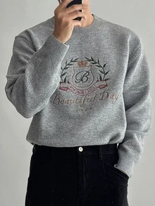 DAZY Pulls pour hommes - Gris - Voir 2