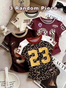 3 piezas de camisetas para niñas preadolescentes - Multicolor - Ver 1
