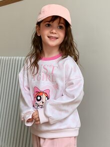 THE POWERPUFF GIRLS X DAZY Sweatshirts för unga flickor, höst - Rosa - Visa 6
