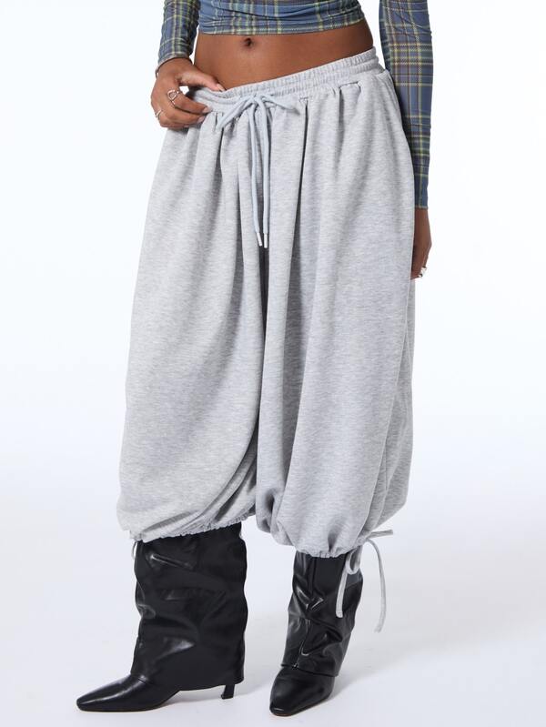 COUREZ Cropped Balloon Joggers / Y2K Clothes Pants For Women Fall Clothes For Women Autumn Winter Clothes For Women Sweats Sweat Pants Casual Streetwear