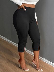 SHEIN SXY 大碼緊身褲 - 黑色 - 查看 3